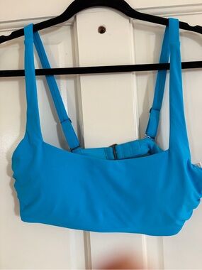 Athleta underwire Bright Turquoise Blue Bikini Top NWOT